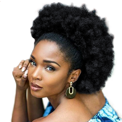 12inch Super Large Afro Puff Ponytail Afro Kinky Bun High Puff for
