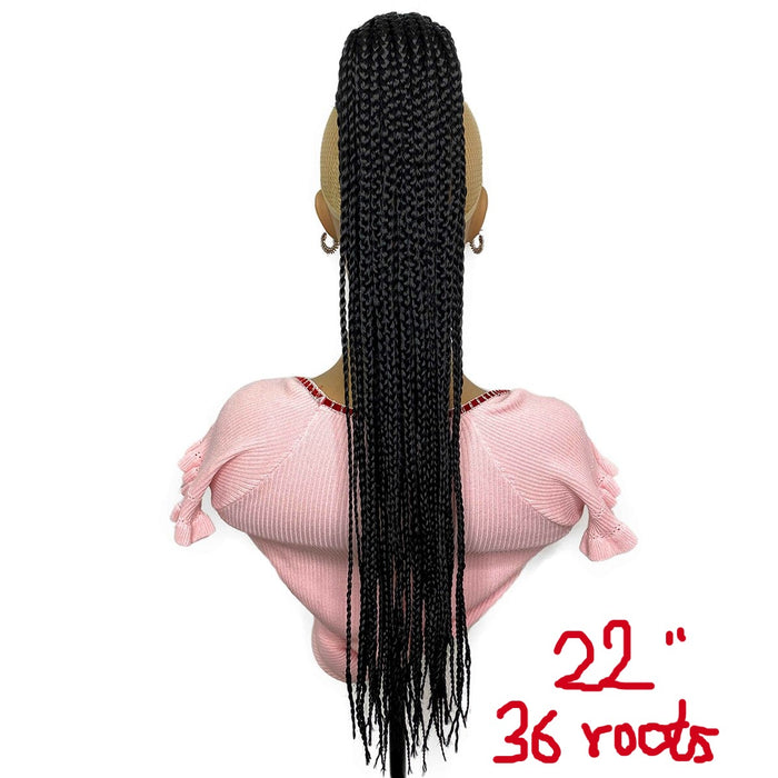 22inch-36strands-braided-ponytail hair extension