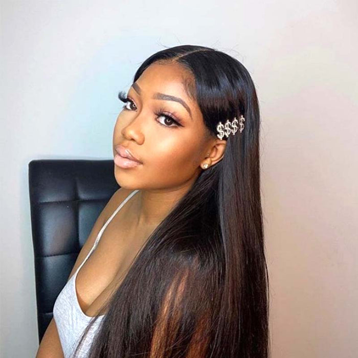 360 lace frontal wig human hair straight
