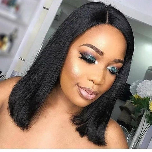 bob wig middle part