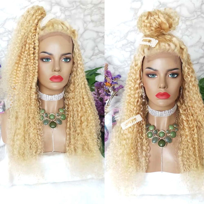 613 color lace closure wig deep wave for black women