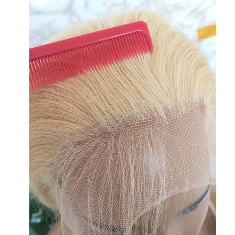 613 color lace wig human hair straight