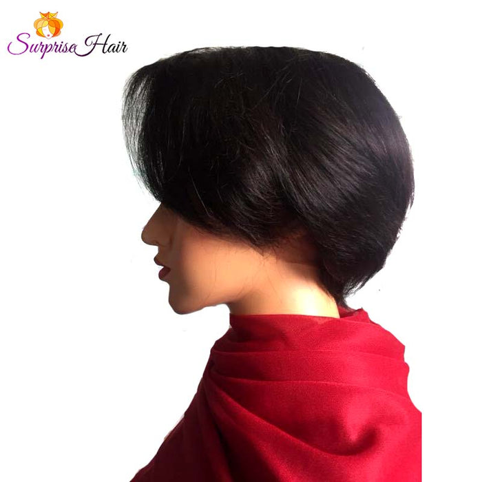 natural new pixie cut lace wig for black women 