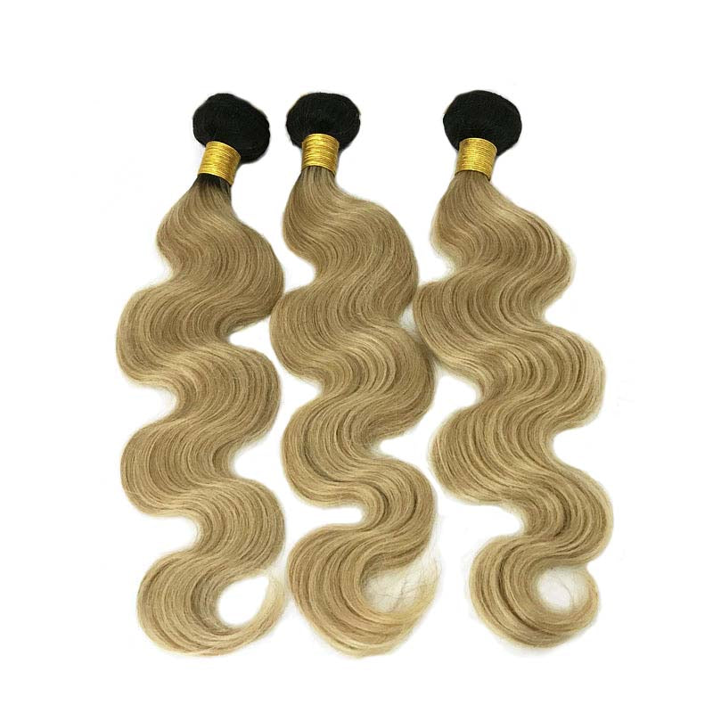 1b27 ombre brown body wave hair bundle for African American