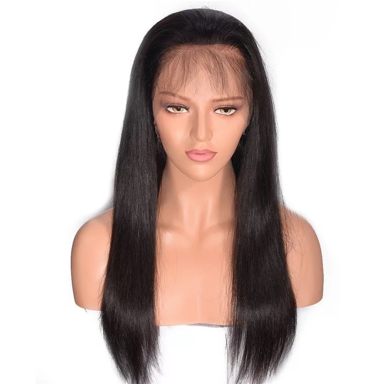 straight full lace wig with baby hair