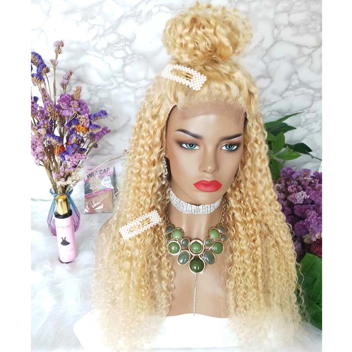 Blonde Deep Wave 4x4 Lace Closure Wig for black women