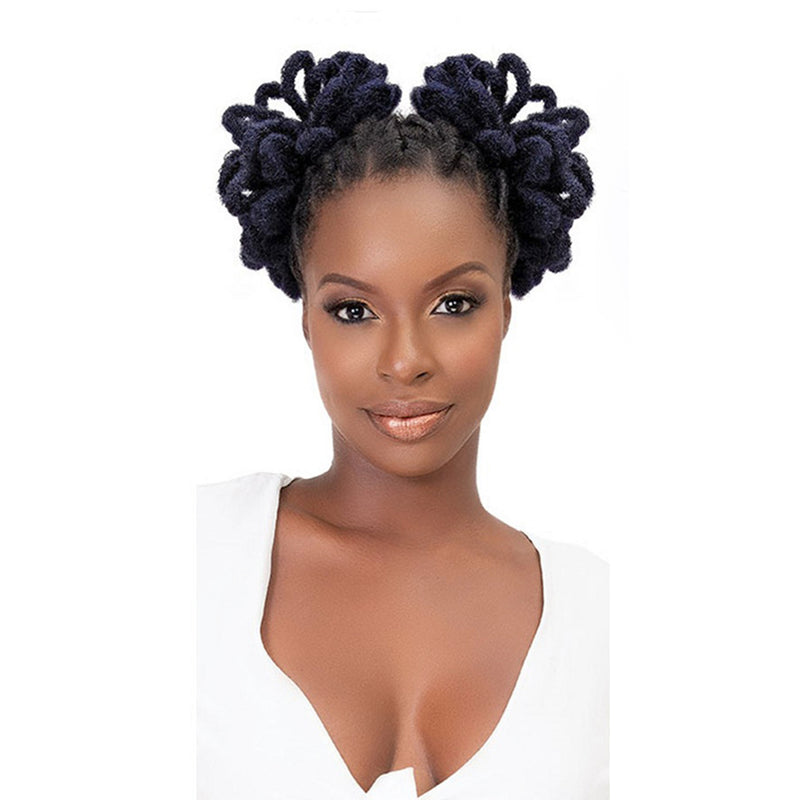 black dreadlock bun hair extension for black women 