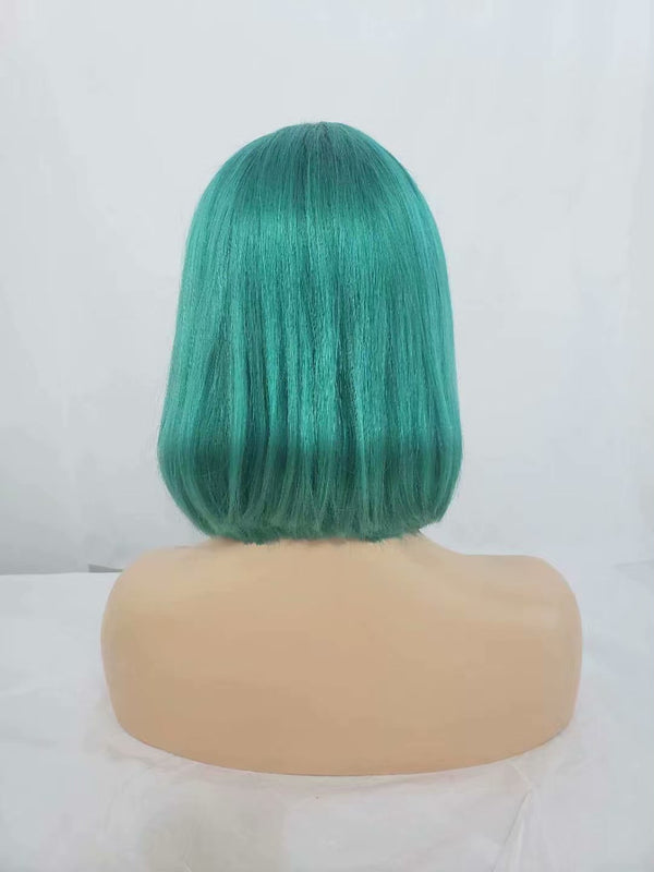 blue green lace front blonde ombre wig