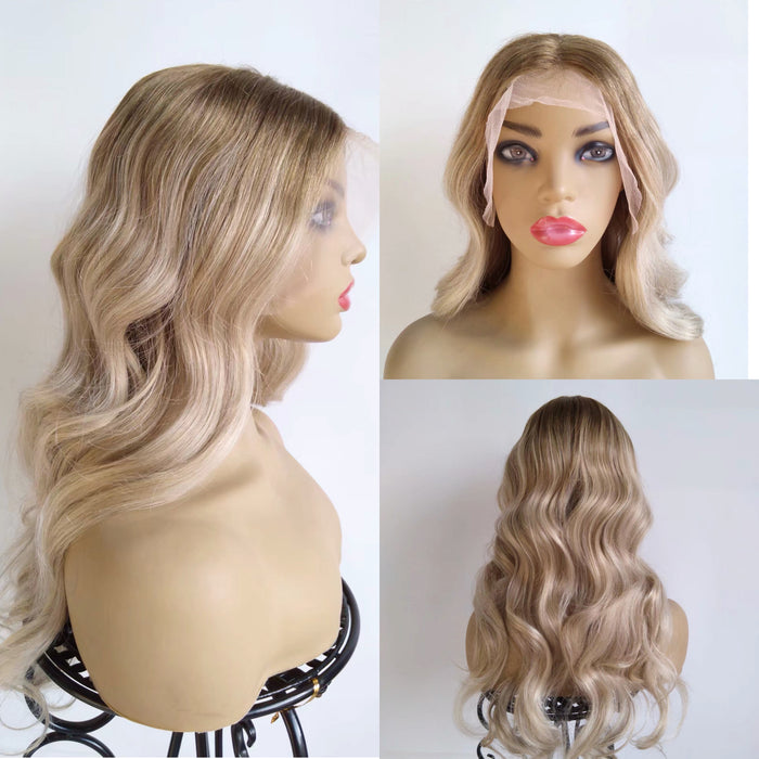 Honey Blonde Highlight Lace Front Wig
