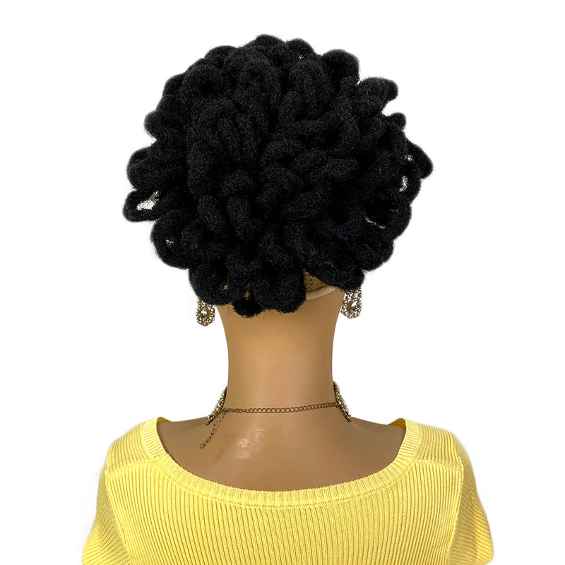#2 dreadlock bun hair extension for black women