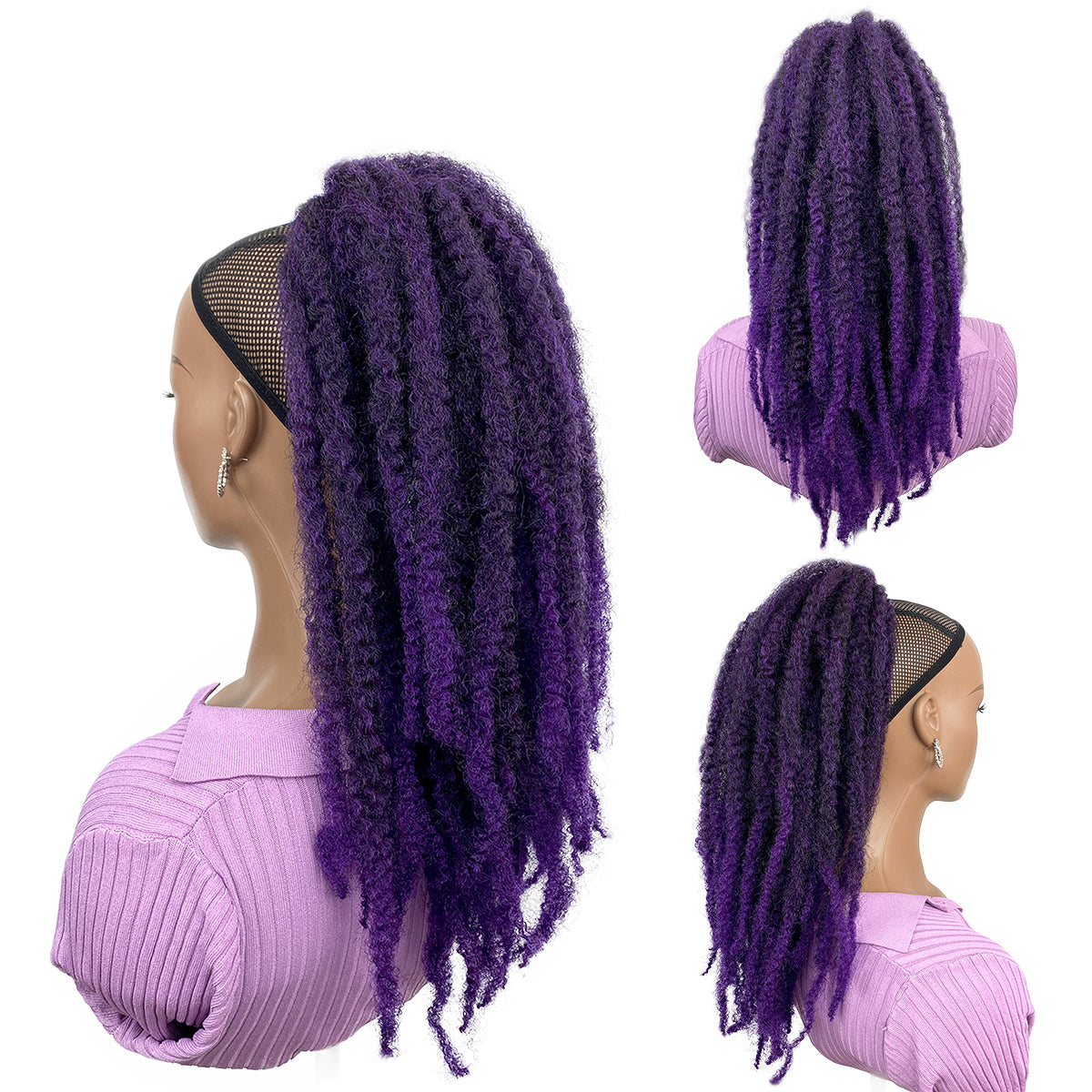 Marley Hair Drawstring Ponytail 18inch Afro Kinky Jamaican Twist Ponytail