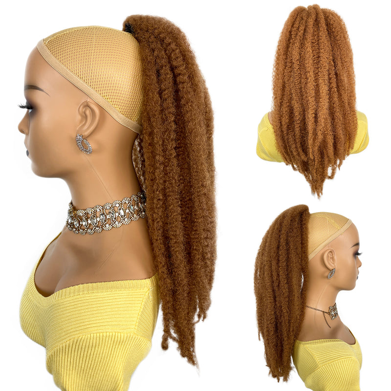 Marley Hair Ponytail Drawstring Afro Kinky Ponytail Jamaican Twist Ponytail