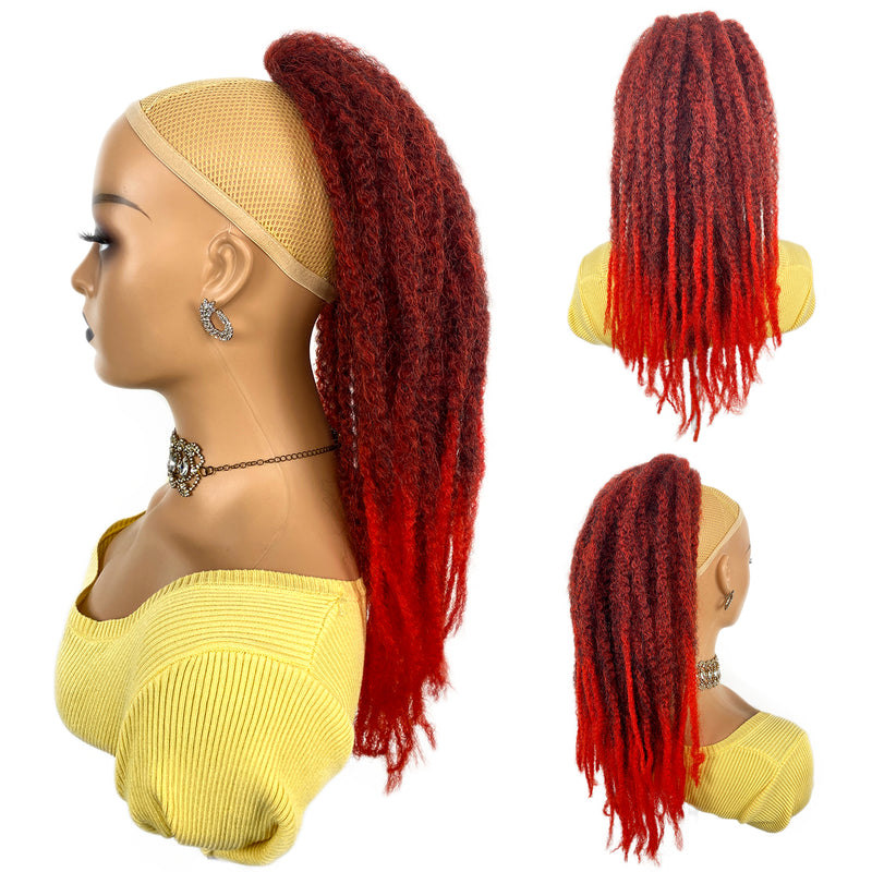 Marley Hair Drawstring Ponytail 18inch Afro Kinky Jamaican Twist Ponytail