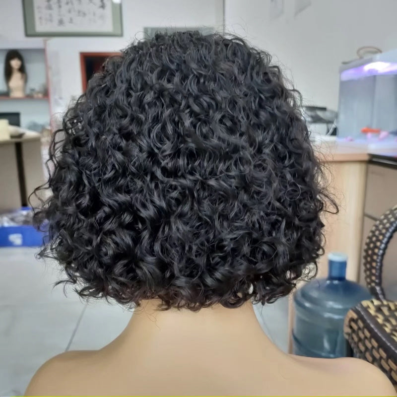 Short Curly Pixie Lace Front Wigs Human Hair 13x4 Lace Wig for Black Women
