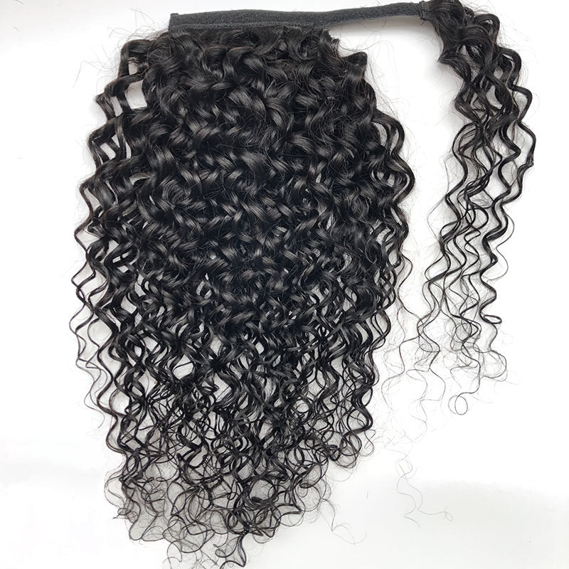 Water Wave Human Hair Ponytail Clip-in Hair extension