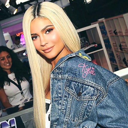 Dark Roots Blonde Hair Bundles Straight 4pc Deal for African American