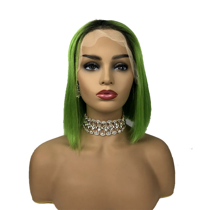 green ombre wig