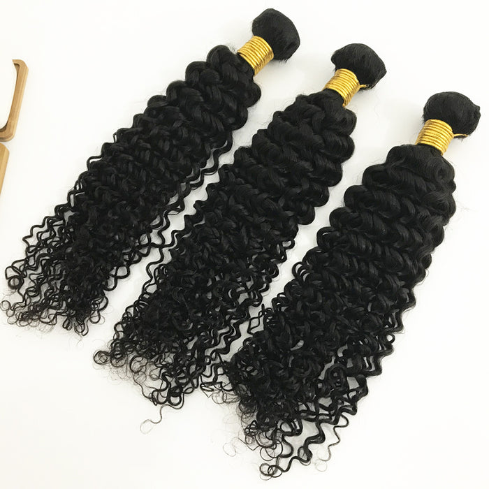 black jerry curl human hair bundles