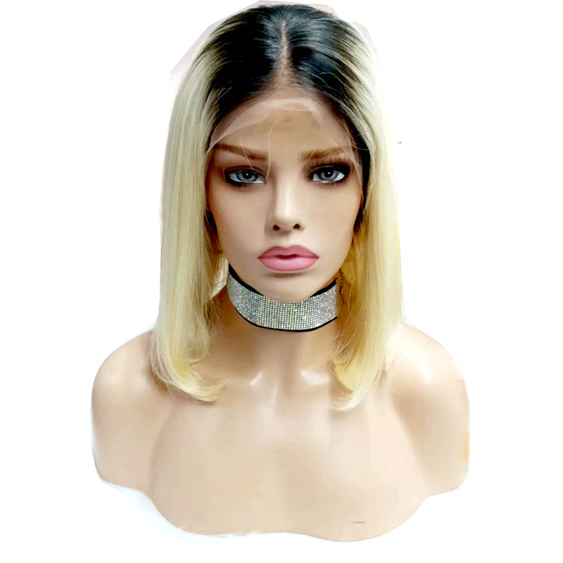 blonde ombre bob lace front wig human hair for Black Women
