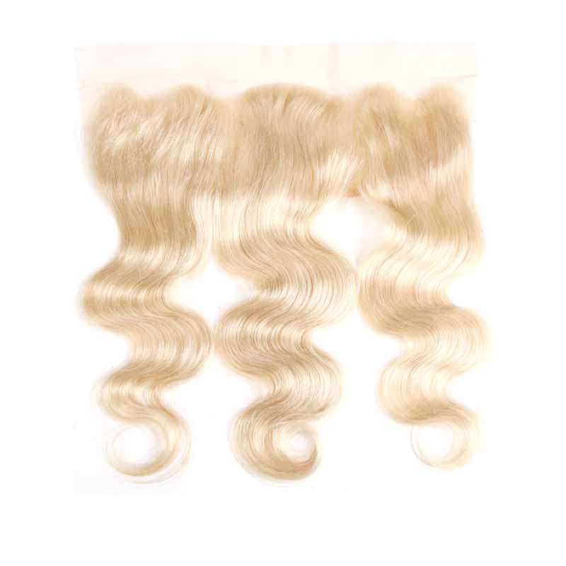 blonde lace frontal body wave human hair 
