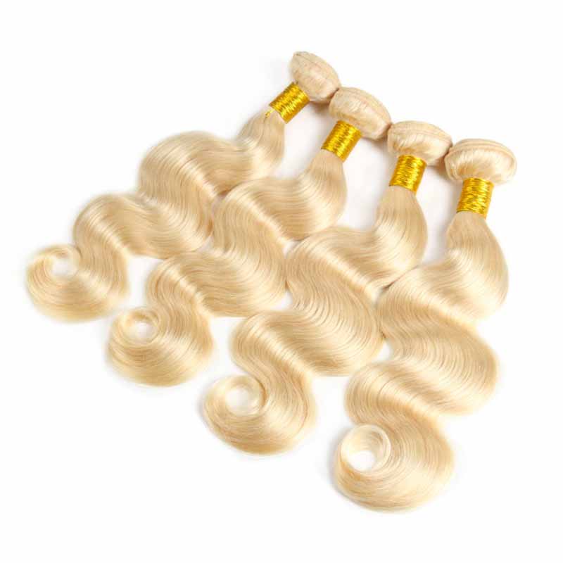 cheap blonde hair bundles 4pc