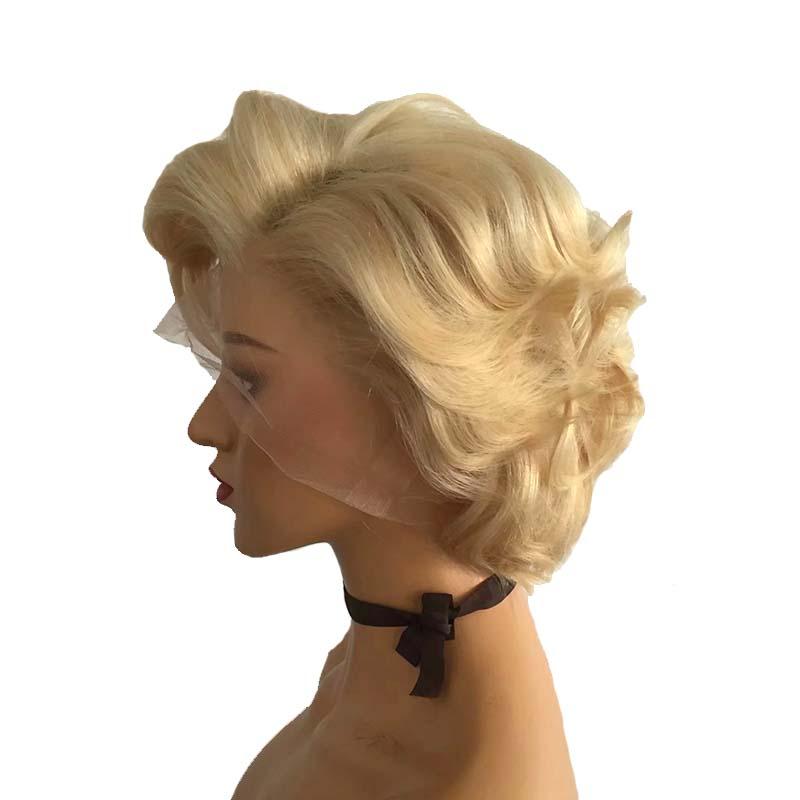 613  Short Lace Wig wave Human Hair for Black Women