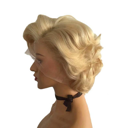613  Short Lace Wig wave Human Hair for Black Women