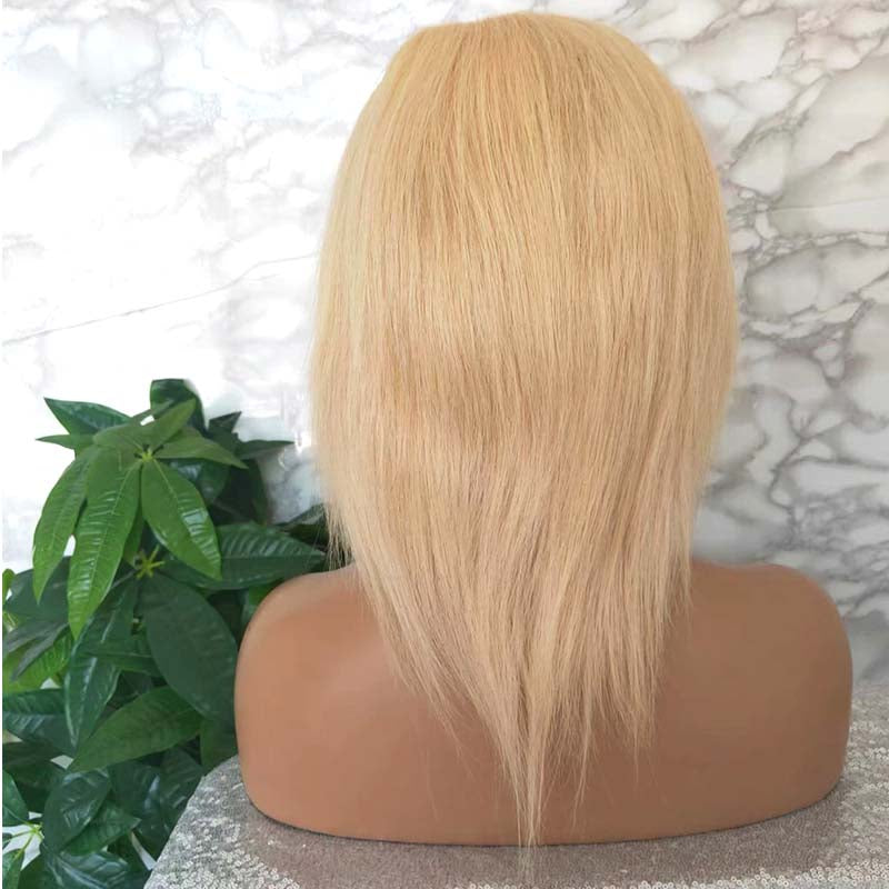 blonde hair lace frontal wig human hair