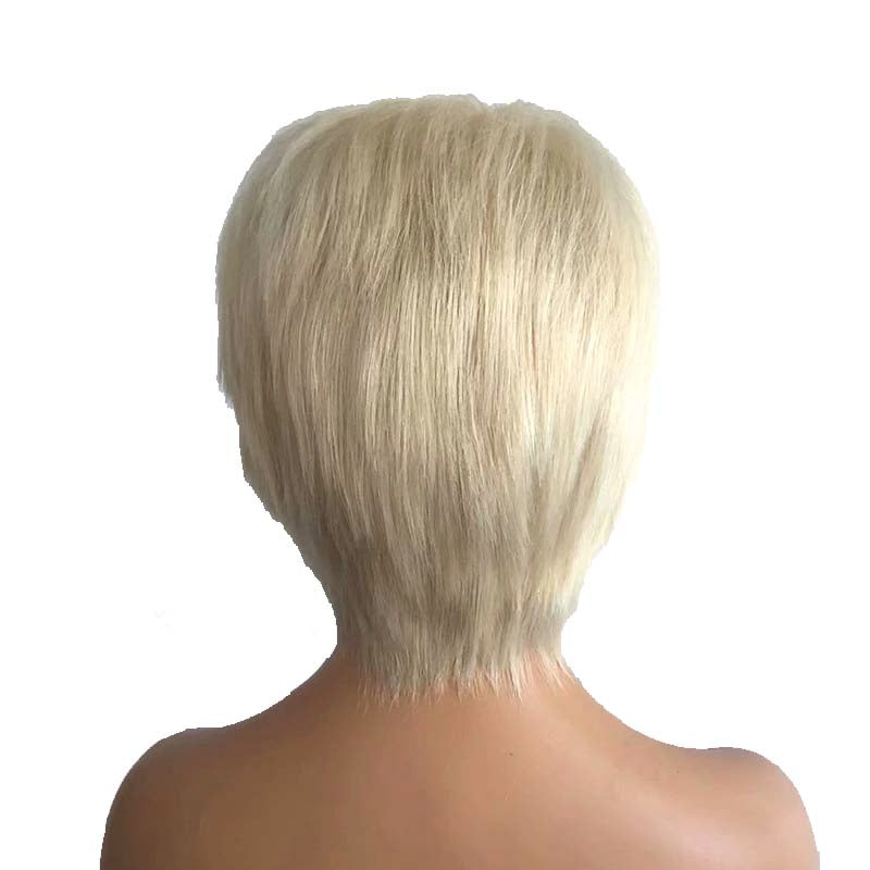 blonde straight pixie cut wig