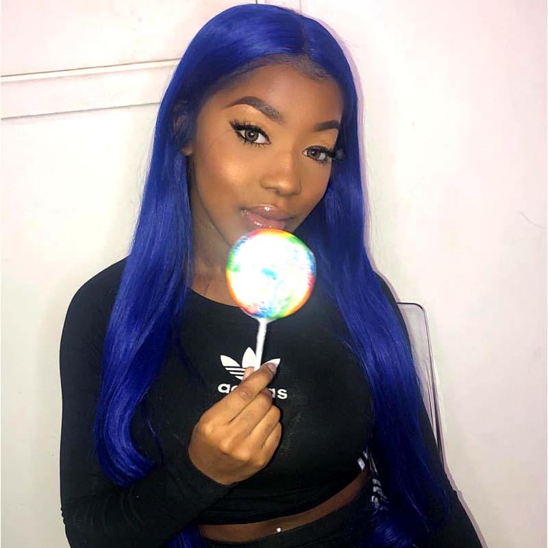 blue lace wig for black women