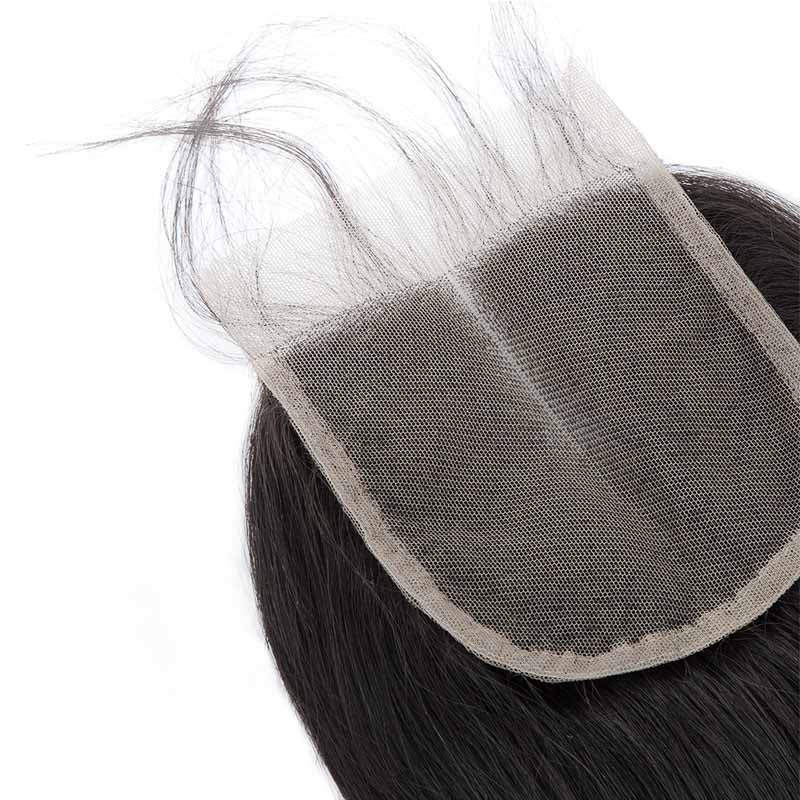 straight lace closure middle part 