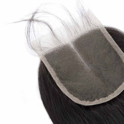 straight lace closure middle part 