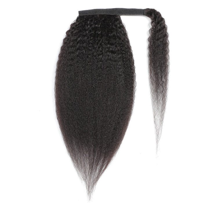 brazilian human hair yaki straight ponytail