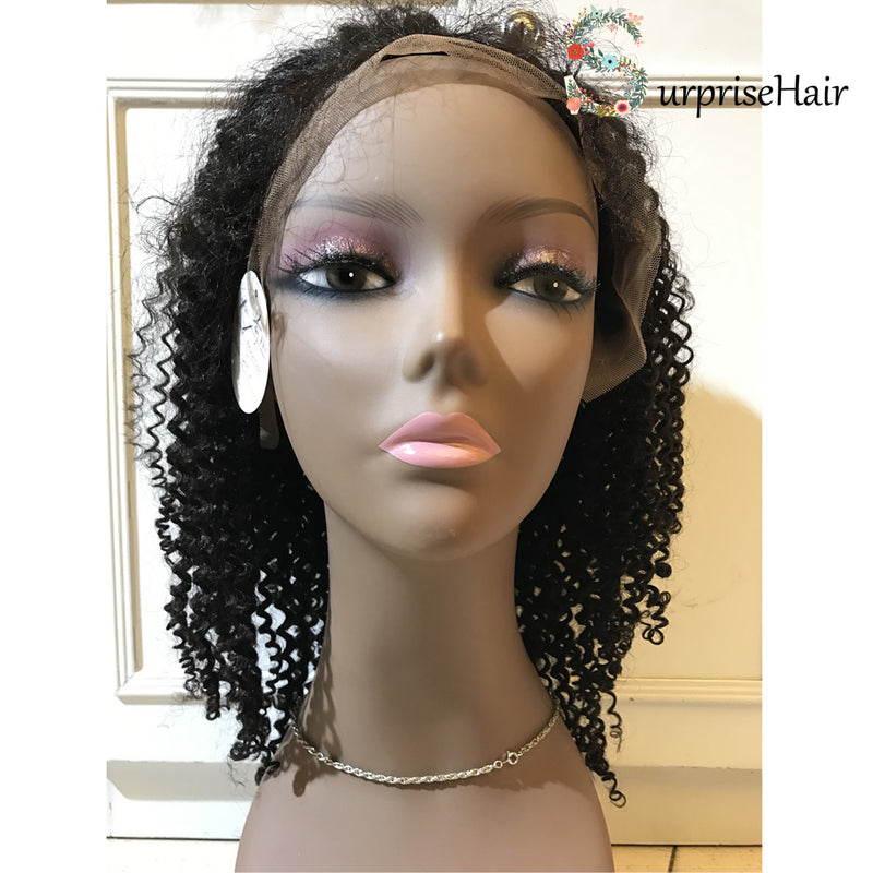 short curly lace front wigs 