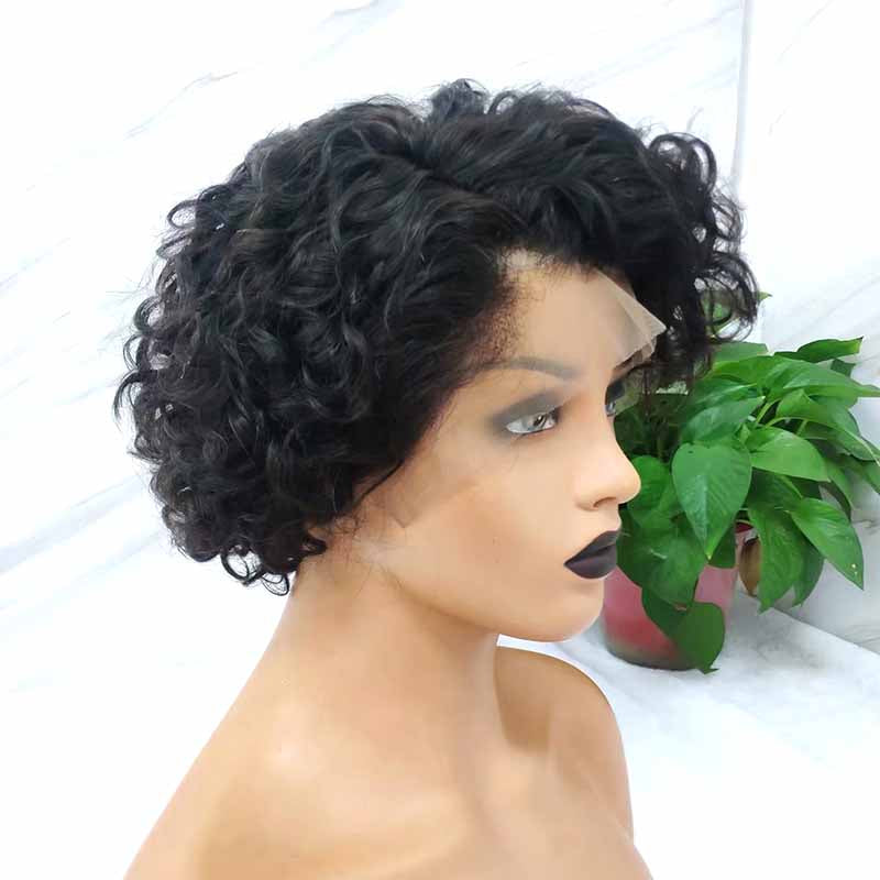 curly pixie cut lace wig for african american