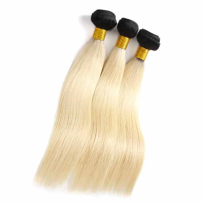 ombre blonde human hair bundles straight for African Ameircan