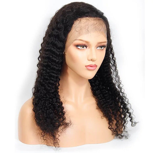 deep wave human hair full lace wig