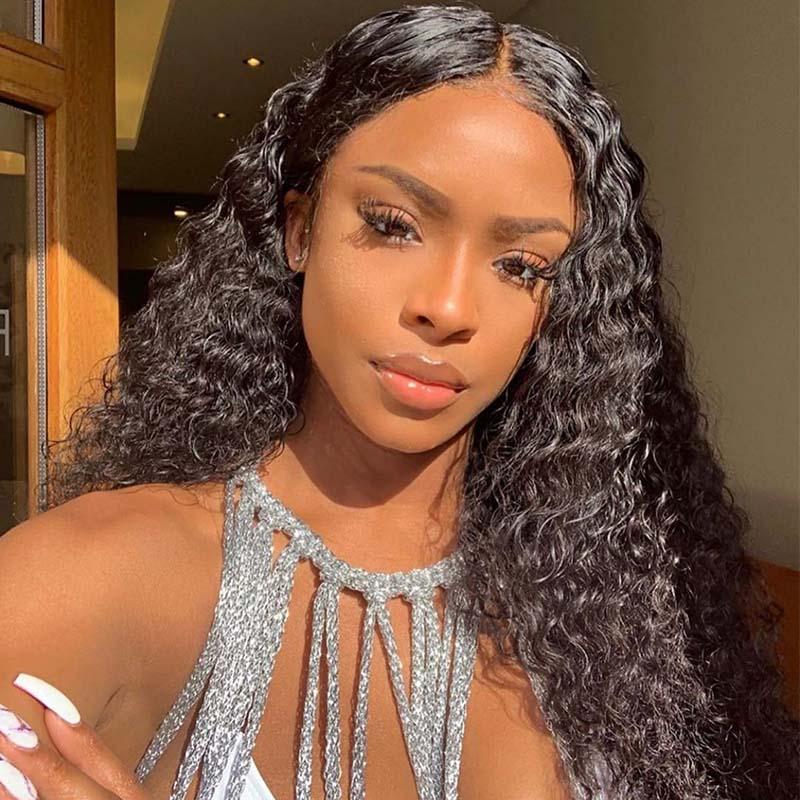 Brazilian hair deep wave lace wig