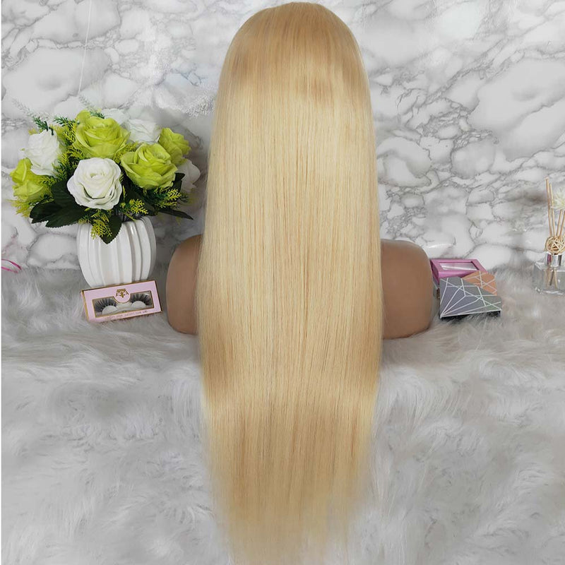 blonde full lace wig straight 