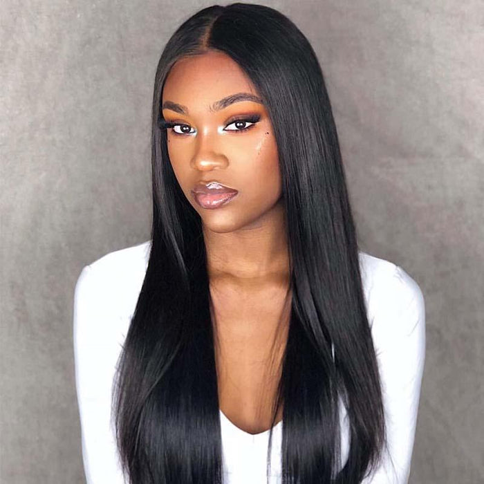 Straight full lace wig human hair for black women 