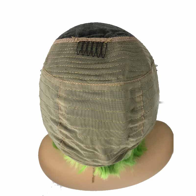 ombre green bob lace front wig