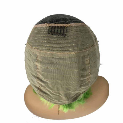 ombre green bob lace front wig