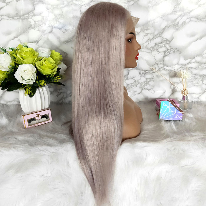 grey color brazilian hair wig for black women 