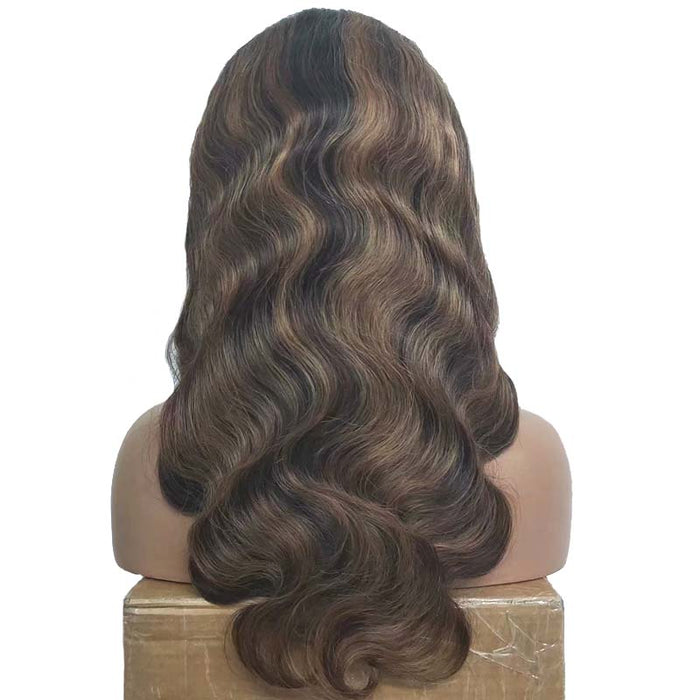 highlight mix color lace wig Brazilian hair body wave