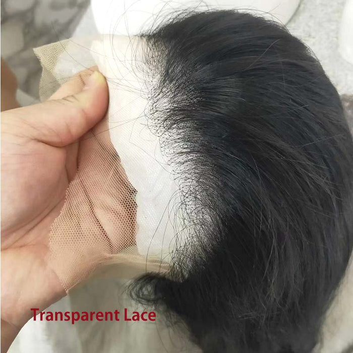 human hair transparent lace frontal wig