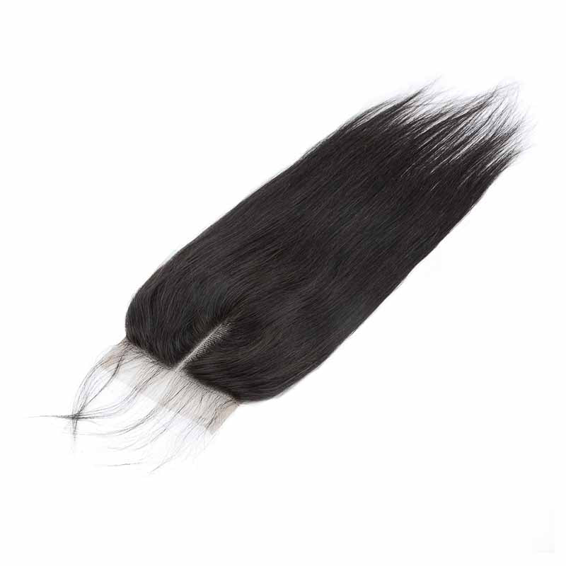 straight hair lace closure middle part 