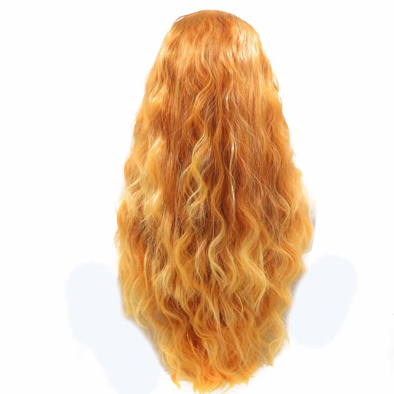 Bright Orange Synthetic Wig