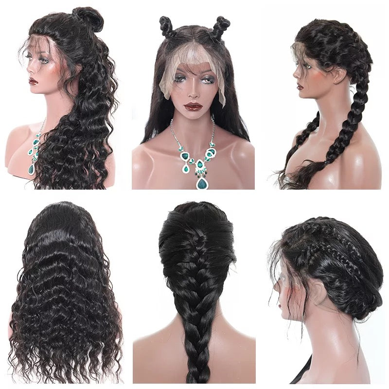 natural wave lace front wig