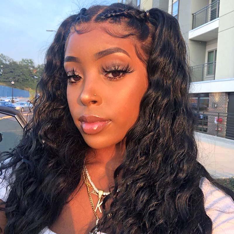 natural wave lace wig human hair