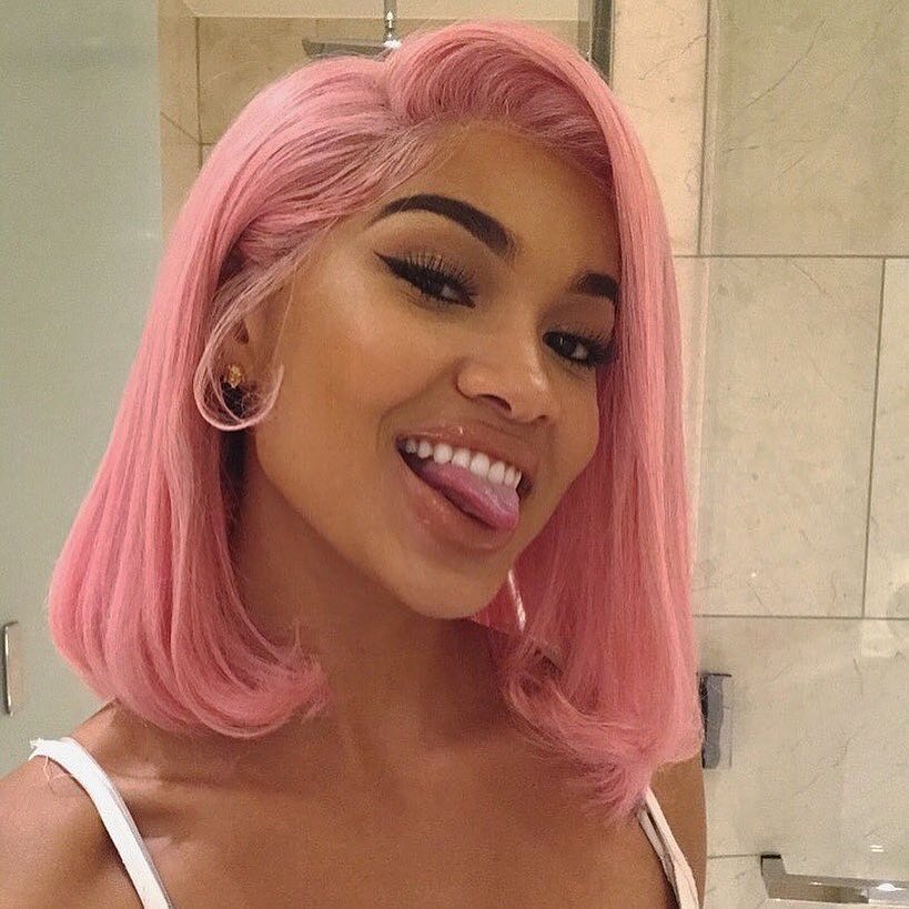 pink lace front blonde ombre wig